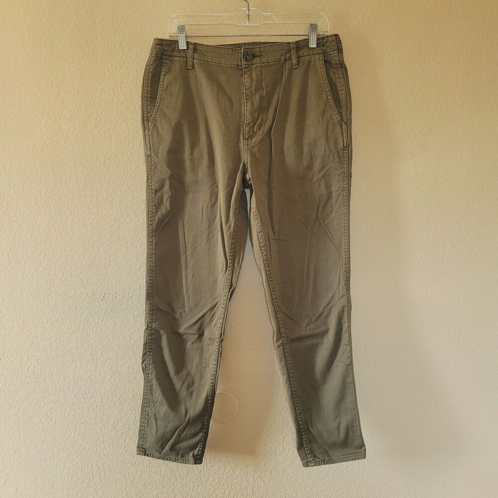 MOUSSY VINTAGE Pants Womens Size 30 Olive Green Patch Pocket Chino Made in Japan